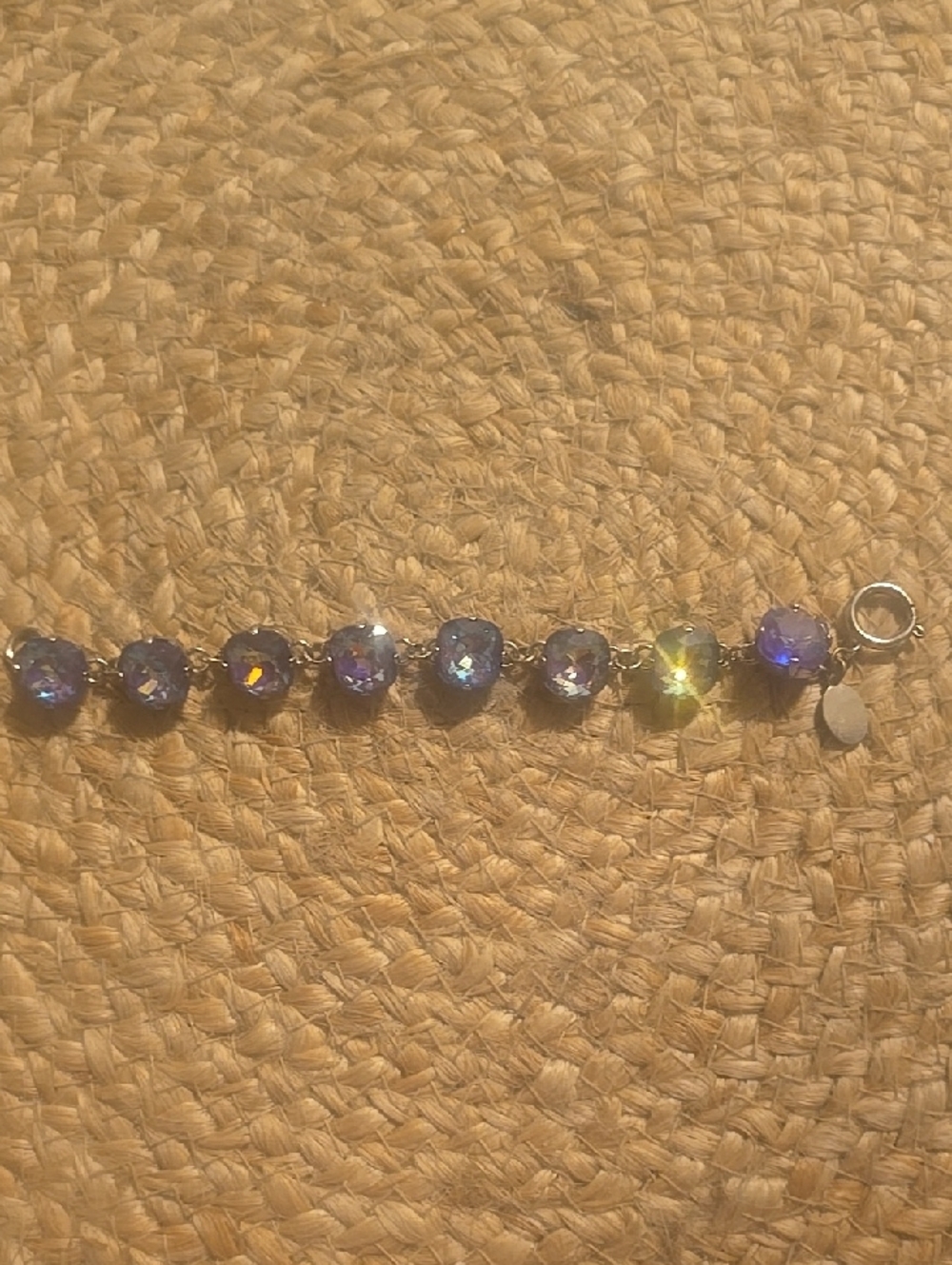 Victoria Lynn Bracelet with Iridescent Blue-Purple Crystals